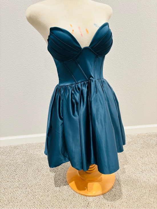 Windsor Dresses & Skirts - Windsor Teal Corset Skater Skirt Mini Dress